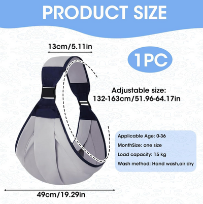 Ergonomic Baby Sling – Comfortable One-Shoulder Baby Carrier for Hands-Free Parenting