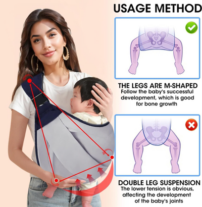 Ergonomic Baby Sling – Comfortable One-Shoulder Baby Carrier for Hands-Free Parenting